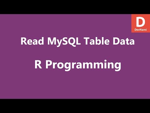R Programming Read MySQL Table Data