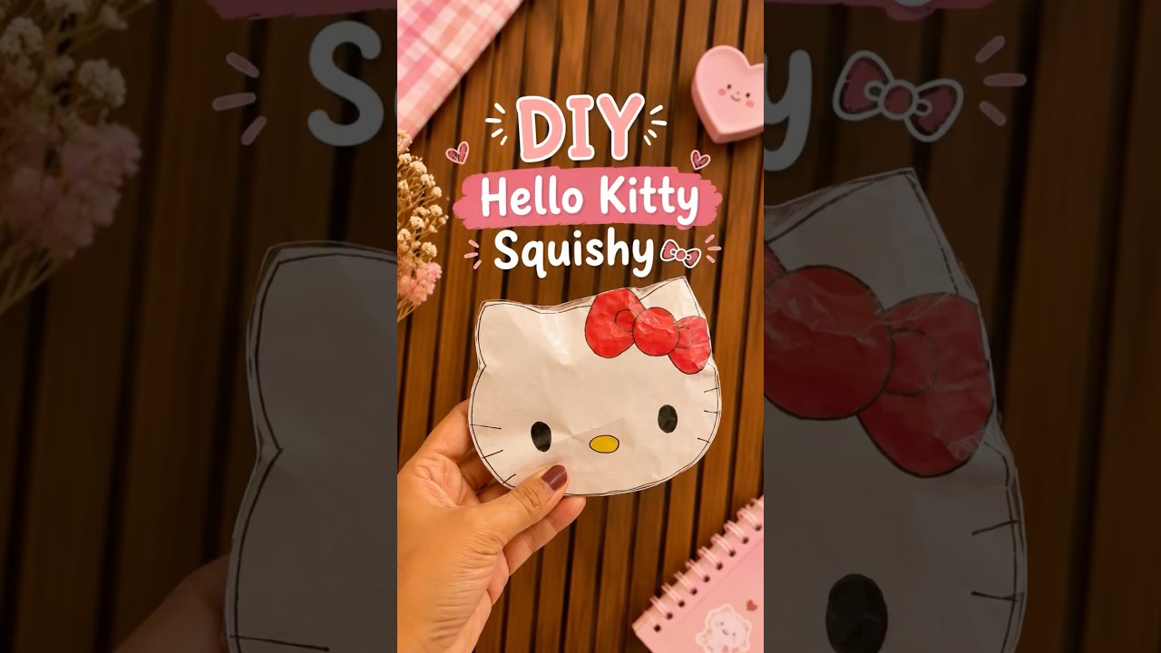 🎀✨DIY Hello Kitty Squishy 🩷| Cute & Easy DIY Craft|It’s me Hana#Hellokitty#squihy#shorts