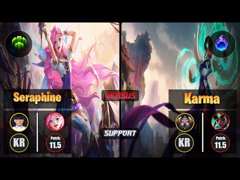 Hoit SERAPHINE (Support) [Guardian] VS KARMA - Challenger KR Patch 11.5