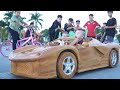 A Poor Wood Worker Builds a Car FERRARI APERTA For His Son