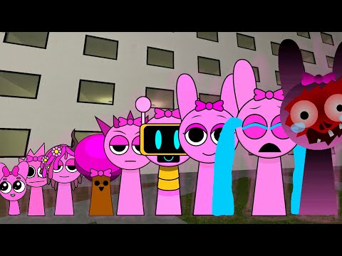 All the Sizes Of Female Nightmare Sprunki Pinky & Girl Pink Simon want me to help them in Gmod