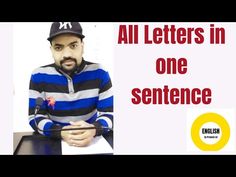 This sentense have all Alphabets || let's check it out || By Pravesh sir ||