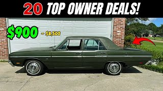 20 Classic Cars on Marketplace ($900–$8,500)