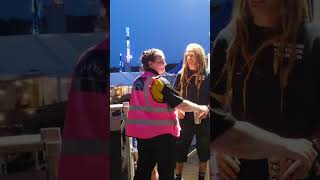 Security stops Lamb of God&#39;s Randy Blythe from sneaking backstage 😂