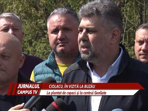 CIOLACU, ÎN VIZITĂ LA BUZĂU. LA PLANTAT DE COPACI ȘI LA CENTRUL GEOGATE