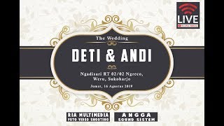 Download lagu 🔴 LIVE PERNIKAHAN DETI & ANDI // ANGGA SOUNDSYSTEM // RIA MULTIMEDIA mp3 Download lagu 🔴 LIVE PERNIKAHAN DETI & ANDI // ANGGA SOUNDSYSTEM // RIA MULTIMEDIA mp3