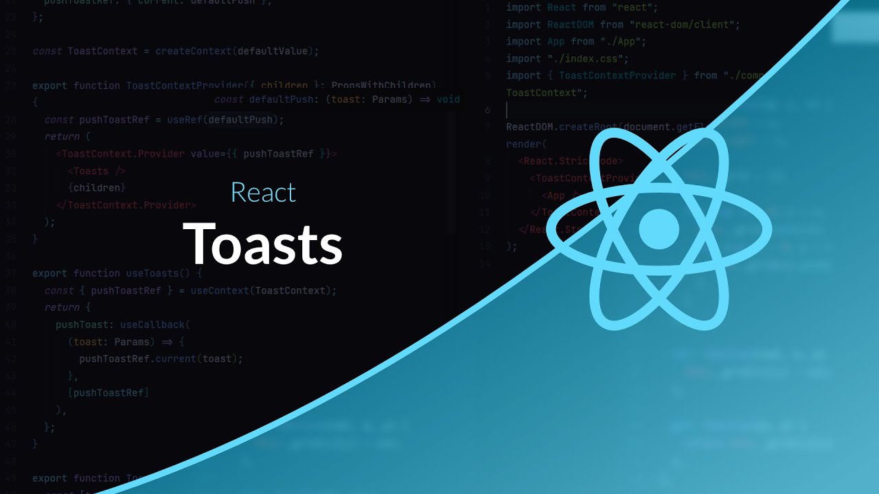 React : Messages toasts