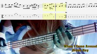When I Come Around by Green Day - Bass Cover with Tabs Play-Along