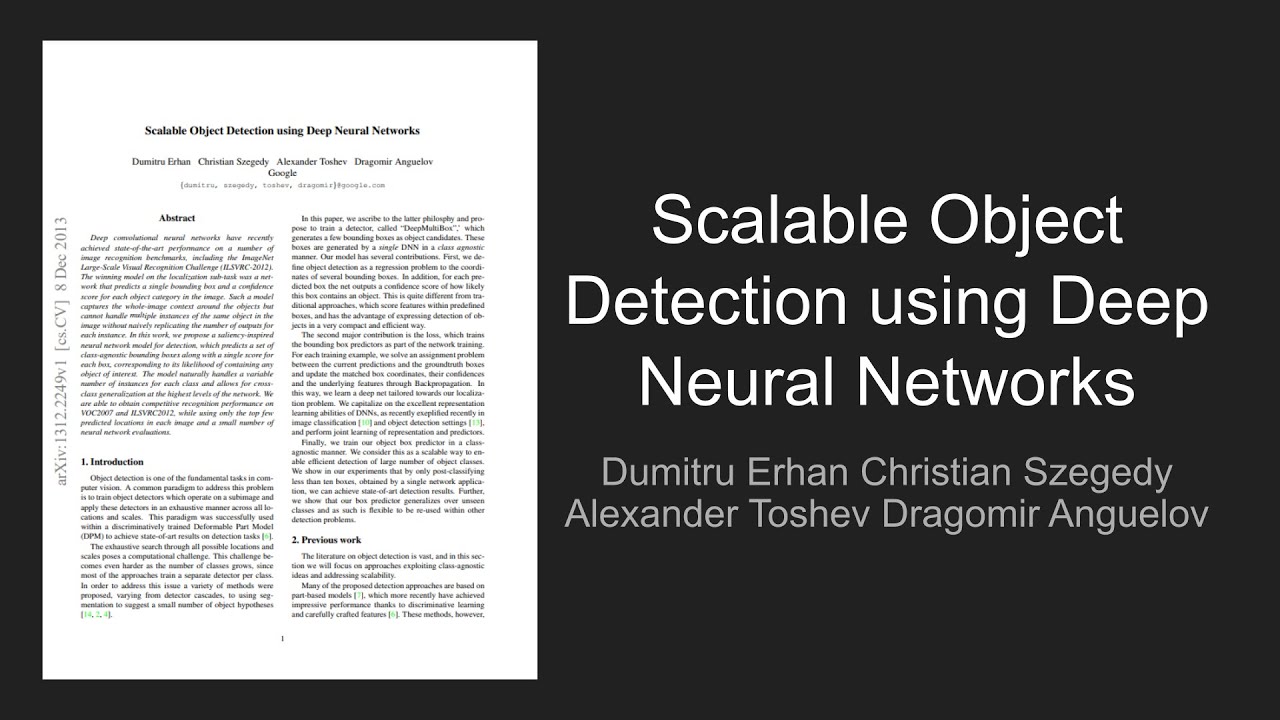 [DeepReader] MultiBox: Scalable Object Detection using Deep Neural Networks
