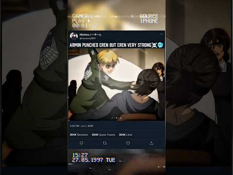 armin punched eren yeager☠️🥶