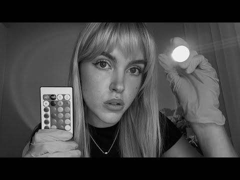 ASMR SUOMI näöntarkastus 👀 (näät mustavalkosena) | whispered eye-exam in finnish