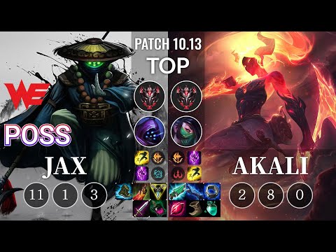 WE Poss Jax vs Akali Top - KR Patch 10.13
