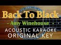 Back To Black - Amy Winehouse [Acoustic Karaoke]