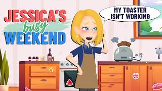 30 Minutes of Listening & Speaking English for Beginners | Jessica’s Busy Weekend | (A2-B1)