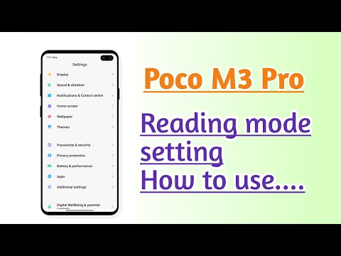Poco M3 Pro, Reading mode setting How to use