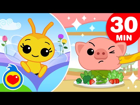 Abejita Chiquitita 🐝🐷🐮 | Y Más Canciones para Aprender los Animalitos (30 Min) | Plim Plim