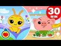 Abejita Chiquitita 🐝🐷🐮 | Y Más Canciones para Aprender los Animalitos (30 Min) | Plim Plim