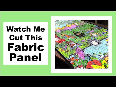 Watch Me Cut This Free Spirit Jungle Jams Fabric Panel Into 91 Squares