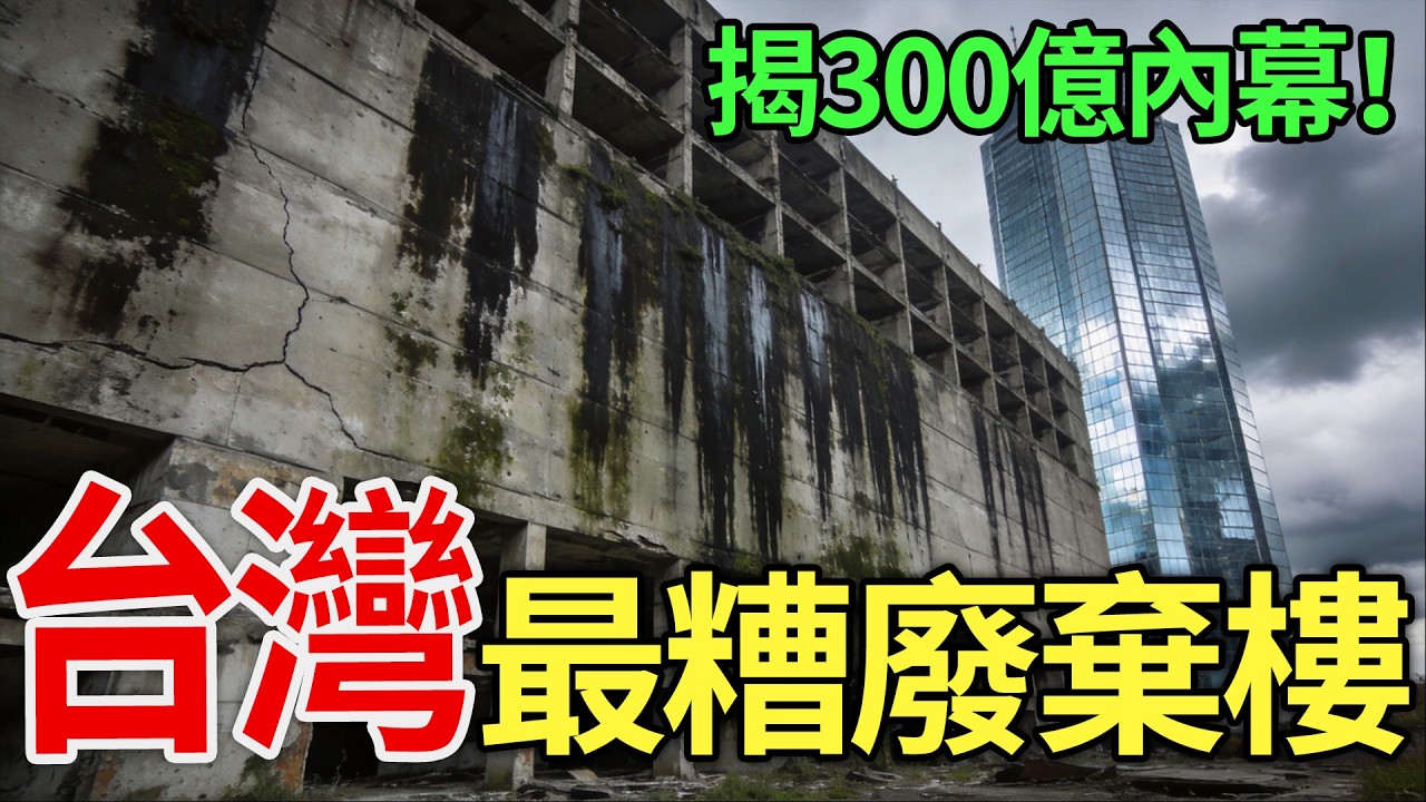 掏空台灣300億！揭祕全台10大最慘爛尾樓：第1名荒廢50年，背後黑帳驚動檢調，內幕深不可測！#台灣房產#爛尾樓#地產黑幕#投資陷阱#建築內幕#金融弊案