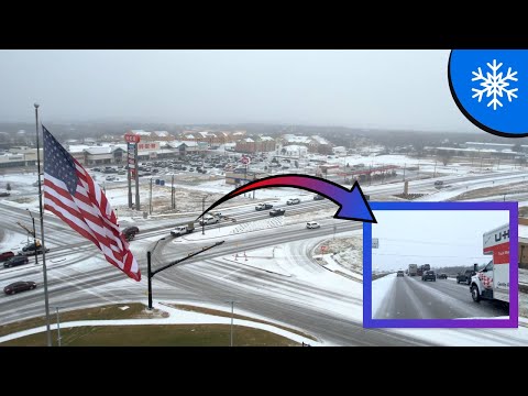 Icestorm in Dallas Fort Worth Area - Drone Coverage