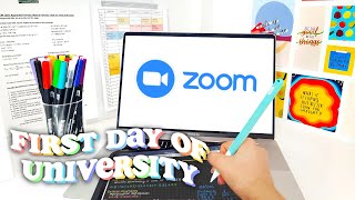 First Day of Zoom University | Study Vlog!
