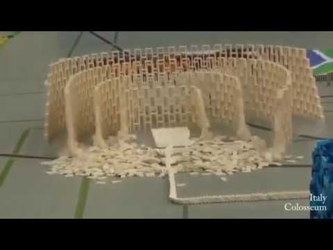 128,000 Dominoes Reverse   Falling into past  a journey around the world 2 Guinness