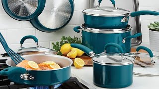 Rachael Ray Aluminum Nonstick Cookware Pots and Pans Set Unboxing