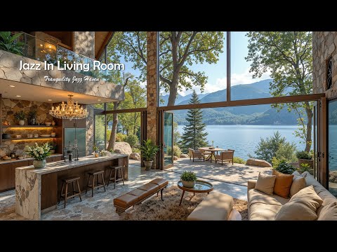 Sanfte Jazzmusik Im Wohnzimmerambiente Zur Entspannung | Morgenjazz Mit Naturtherapie Zur Konzent...