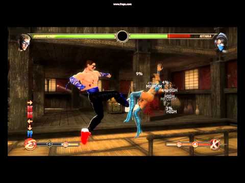 mortal kombat komplete edition Johny Cage combo 2