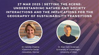 Setting the scene: GeoST Webinar Series on Nature-Society Interactions 1