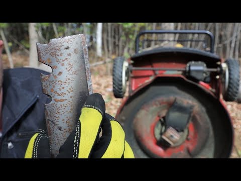 Part of a video titled Replacing the Mower Blade - Toro Recycler 22 - YouTube