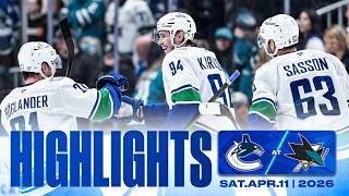 Game in 10 | Vancouver Canucks at San Jose Sharks Highlights (Apr 11 2026)