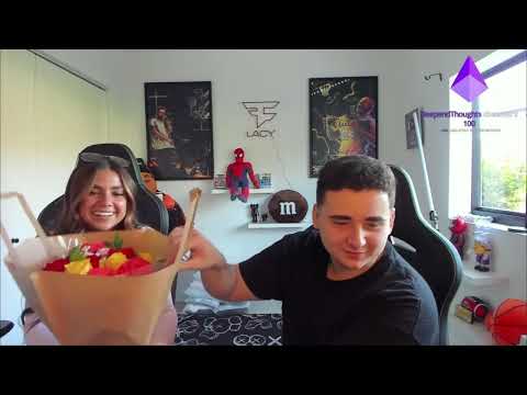 Lacy Giving Alisa Flowers...