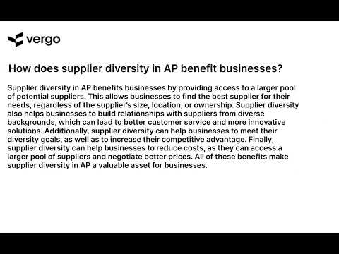 Diversidade de fornecedores em AP: benefícios para empresas