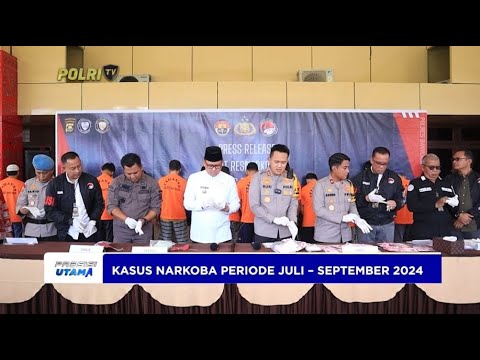 POLRES BANYUASIN RILIS KASUS NARKOBA PERIODE JULI &ndash; SEPTEMBER 2024