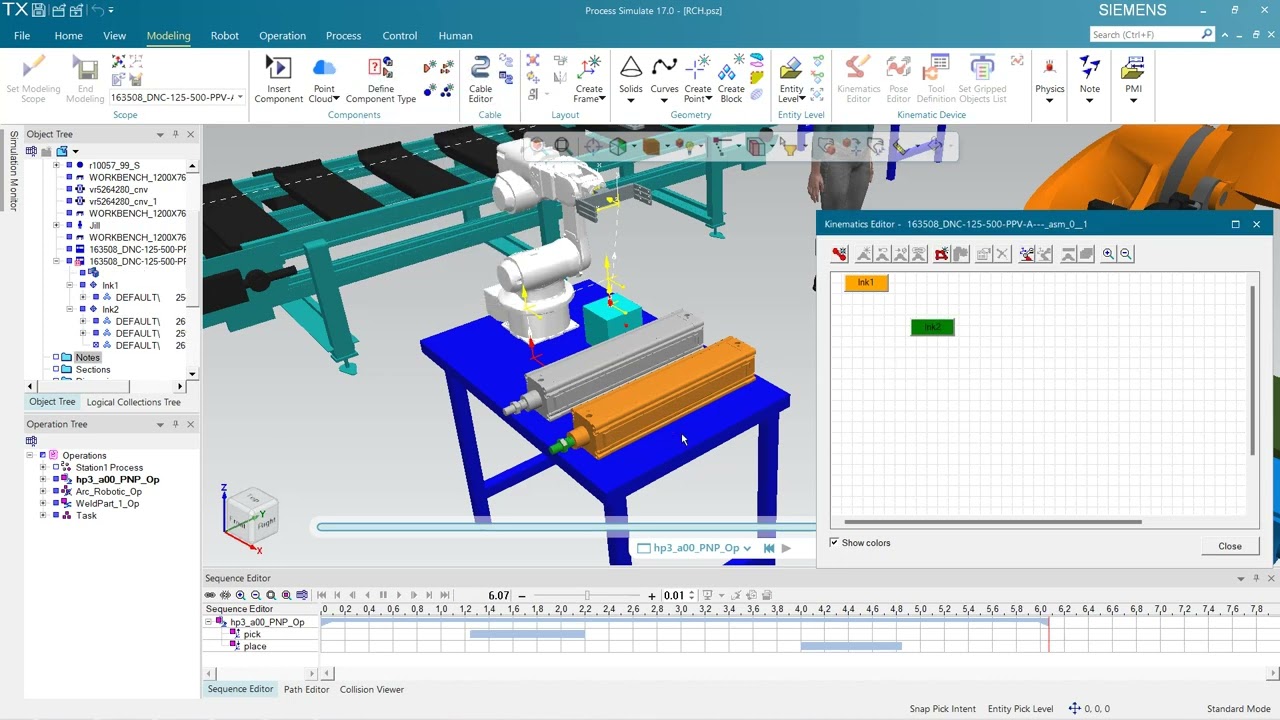 Tecnomatix Process Simulate Basic Kinematics