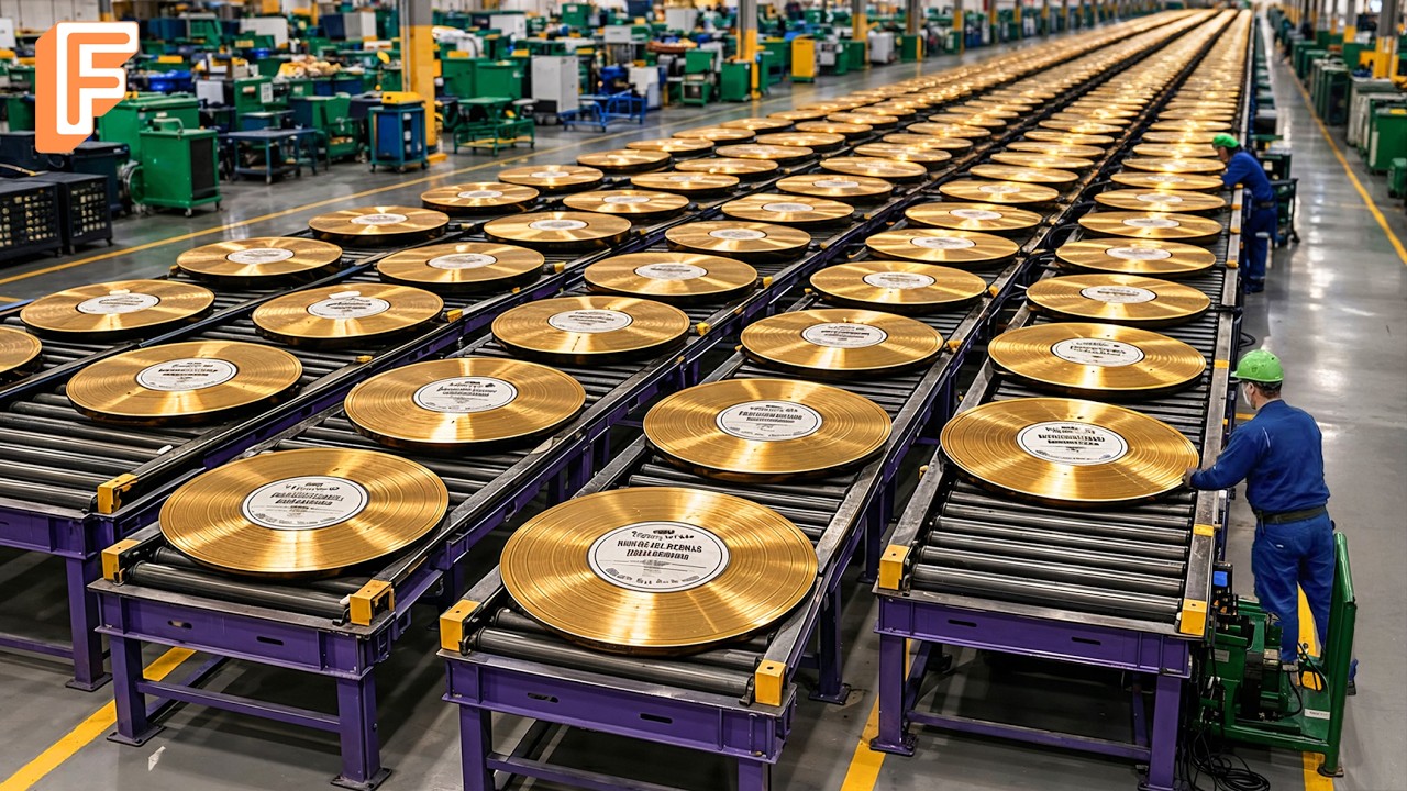 How Millions of Vinyl Records Are Made Inside Massive Record Pressing Factory