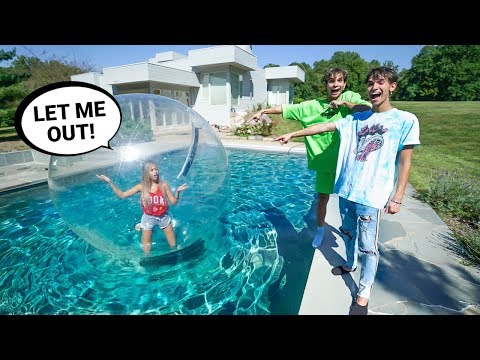 I Trapped My Girlfriend in a GIANT BUBBLE for 24 HOURS!