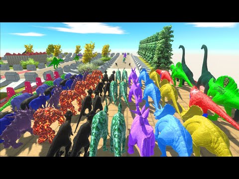 The strongest animal vs Colored All Units Challenge - Animal Revolt Battle Simulator