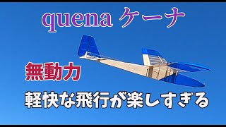 MS工房 quenaケーナ 土手ソアリング! 動力があるが如く軽快な飛行が楽しめました。 100g未満 U100 無動力 Balsa Kit Micro Glider ラジコン飛行機