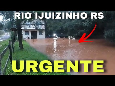 URGENTE 🚨 nesta manhã 04/05/24 RIO IJUIZINHO NO RS está no telhado das casas já