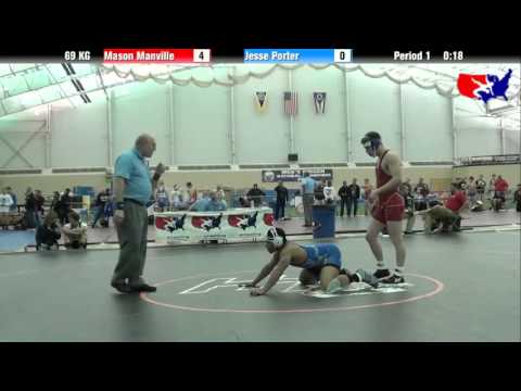 Mason Manville vs. Jesse Porter at 2013 ASICS FILA Cadet Nationals - GR