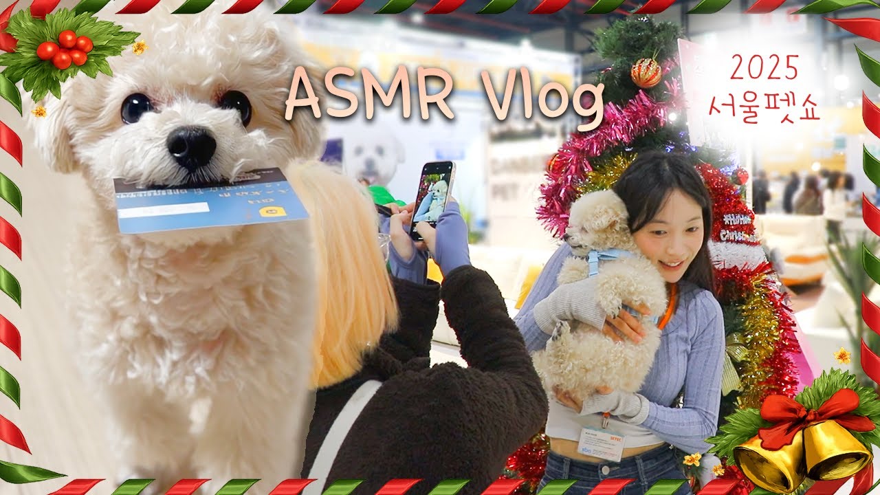ASMR 야외 Vlog 조조시점 속닥속닥🐶 2025 크리스마스는 엄마랑 서울펫쇼 다녀왔개🎄🎅 Christmas Pet Expo Vlog?