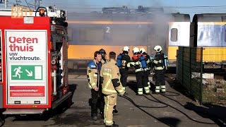 Brand in trein bij station Abcoude