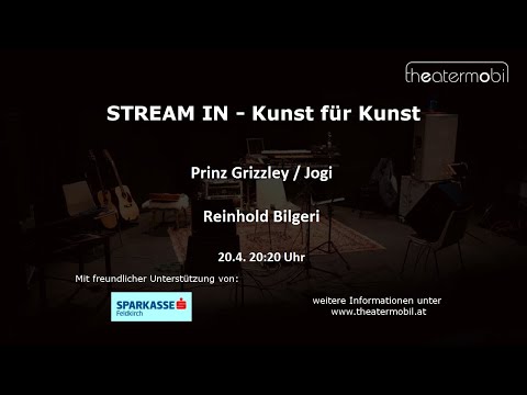 Stream in - Kunst hilft Kunst 20.4.2020 20:20 Uhr live aus der theatergarage