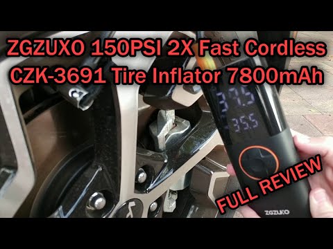 ZGZUXO 150PSI 2X Fast Cordless Air Pump CZK-3691 Tire Inflator 7800mAh