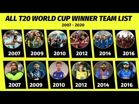 T20 World Cup Champions Team List | All T20 World Cup Winner Teams From 2007 to 2021