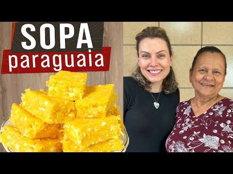 UMA PARAGUAIA ME ENSINOU A RECEITA VERDADEIRA DA SOPA PARAGUAIA - BOLO SALGADO DE MILHO E QUEIJO