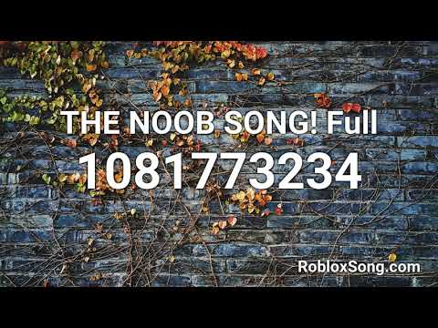 Part of a video titled THE NOOB SONG! Full Roblox ID - Roblox Music Code - YouTube