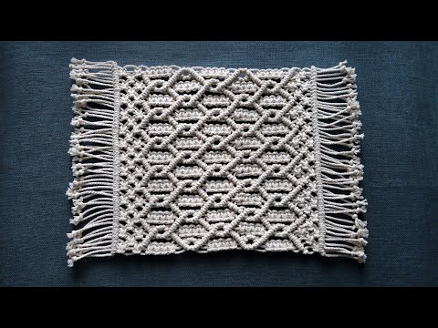 DIAMOND MESH MACRAME TABLECLOTH PATTERN TUTORIAL